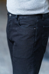 NW8 Heritage Slim Rinsed 'Stay Black' 14.5oz Italian Selvedge Mens Jeans