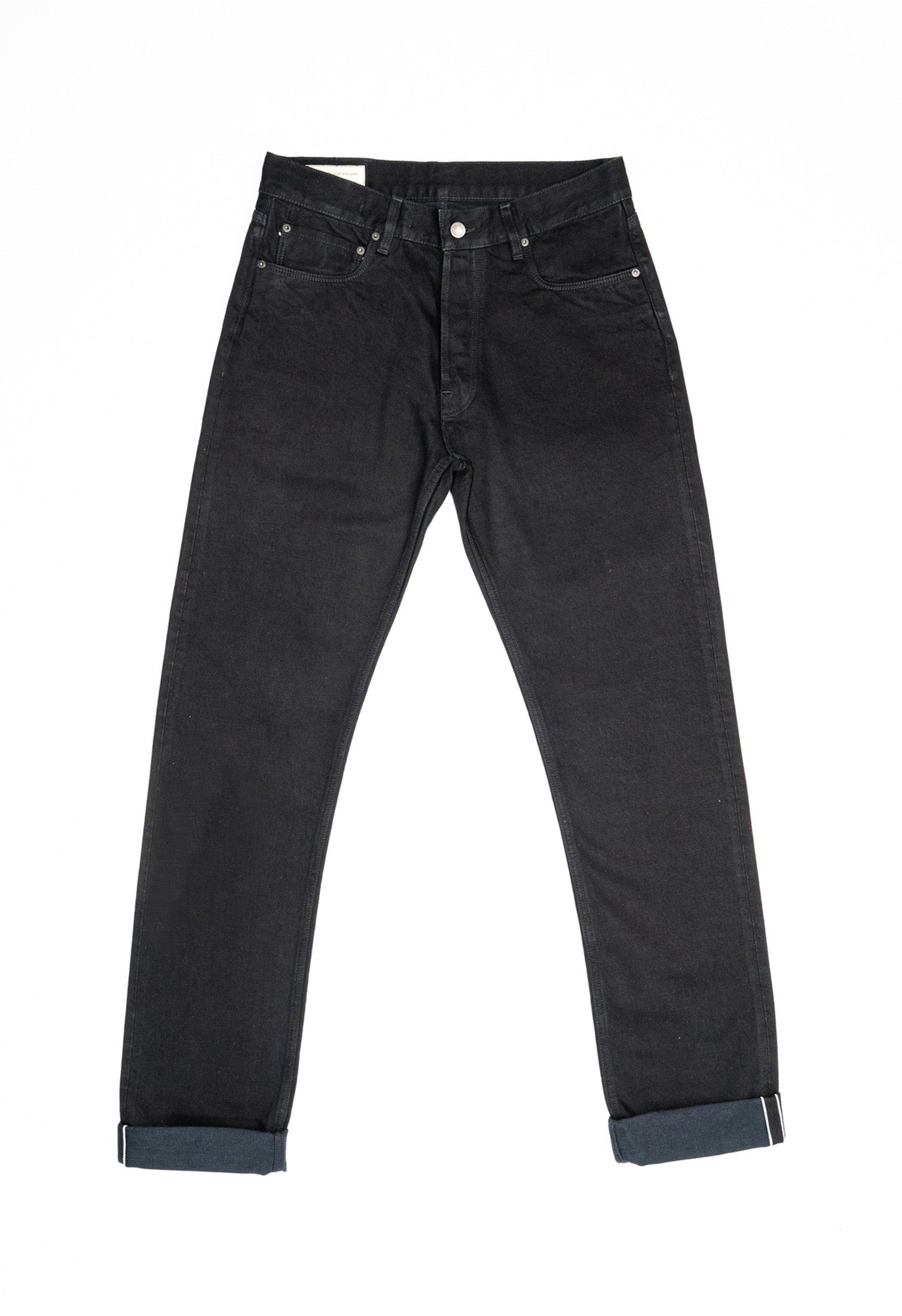NW8 Heritage Slim Rinsed 'Stay Black' 14.5oz Italian Selvedge Mens Jeans