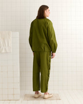 Nylon Track Jacket - Olive
