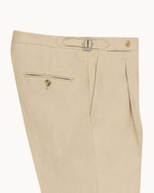 Single Pleat Trouser Linen