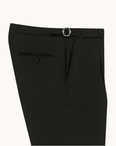 Single Pleat Trouser Dark Tropical Wool