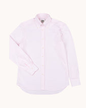 Button Down Collar Shirt Pink Stripe Oxford Cotton