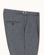 Single Pleat Trouser Woollen Flannel