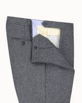 Single Pleat Trouser Woollen Flannel