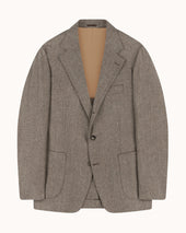 Sport Jacket - Taupe Herringbone Wool