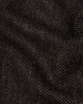 Sport Jacket Dark Brown Herringbone Wool