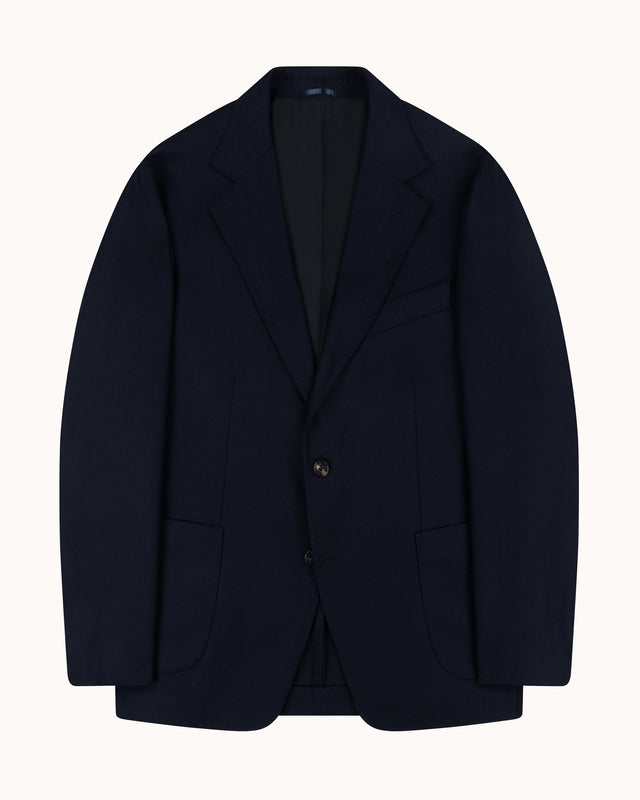 Sport Jacket - Navy Napped Twill Wool