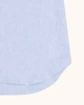 Button Down Collar Shirt Stripe Linen