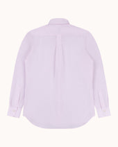 Button Down Collar Shirt Pink Cotton Linen