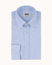 Button Down Collar Shirt Stripe Linen