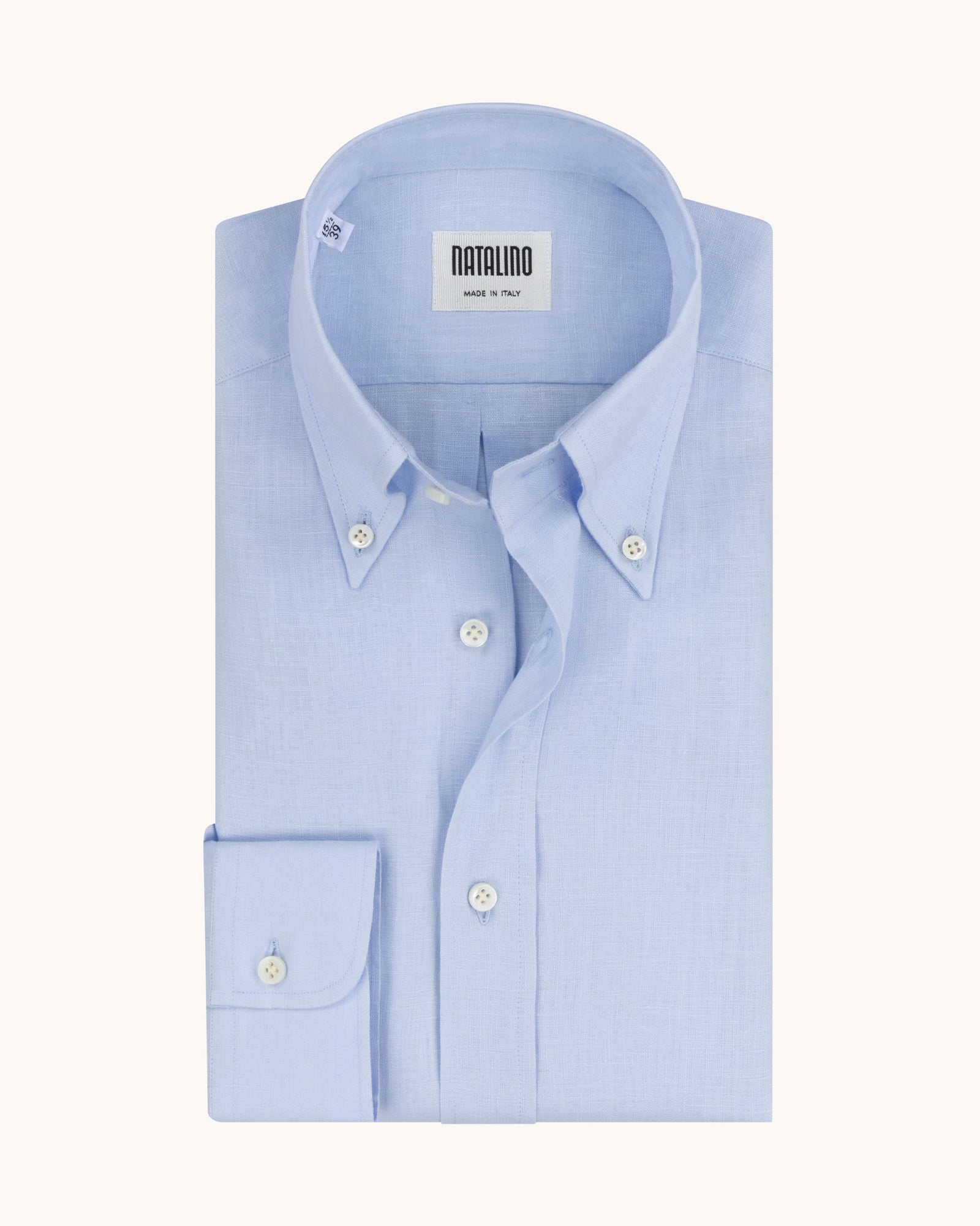 Button Down Collar Shirt Light Linen