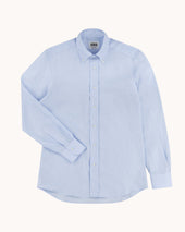 Button Down Collar Shirt Light Linen