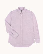 Button Down Collar Shirt Stripe Cotton Poplin