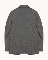 Sport Jacket Grey Herringbone Wool