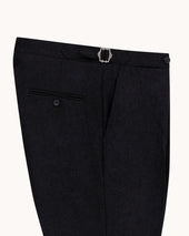 Single Pleat Trouser Grey Twill Wool