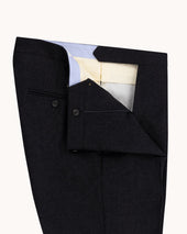 Single Pleat Trouser Grey Twill Wool