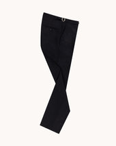 Single Pleat Trouser - Charcoal Grey Twill Wool
