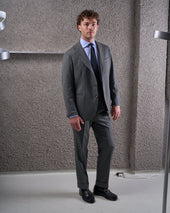 Sport Jacket Mid Grey Herringbone Wool