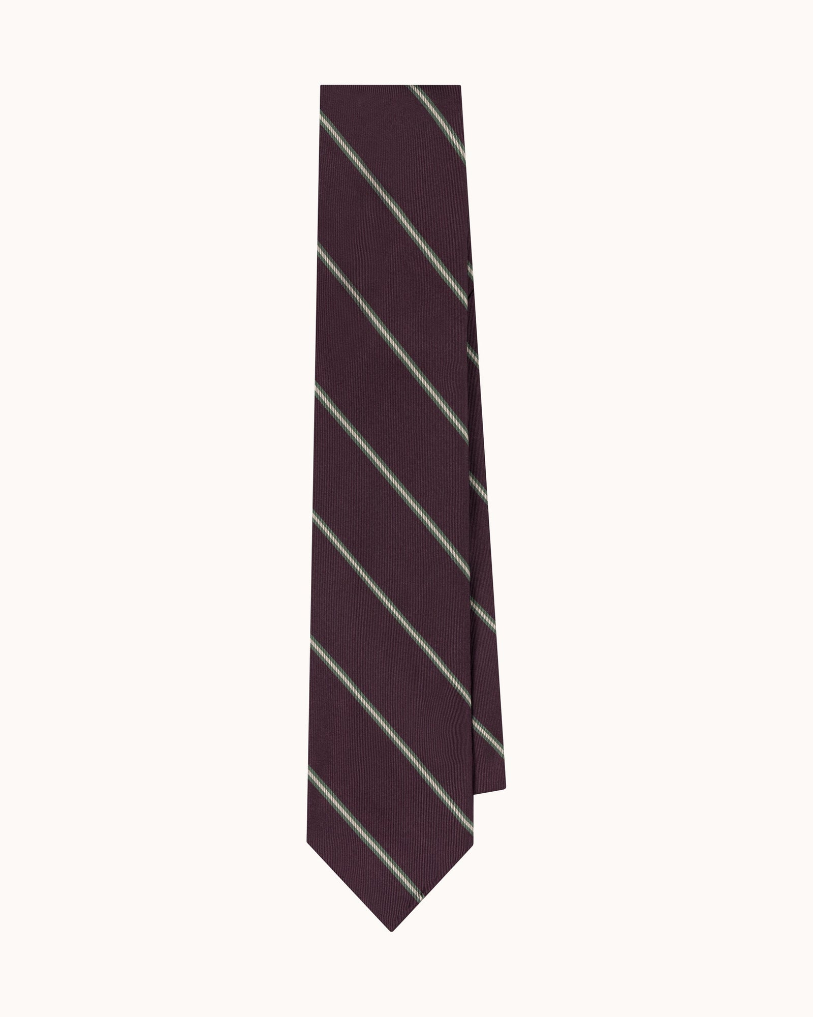 Shibumi Firenze Repp Stripe Silk Tie Eggplant