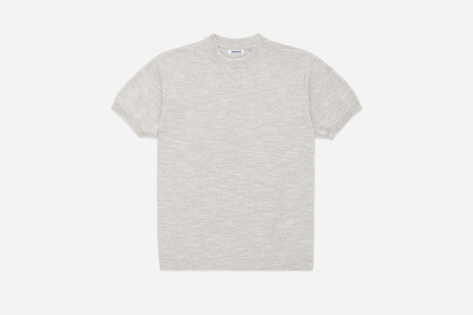 Knit T Shirt Natural Marled Yarn