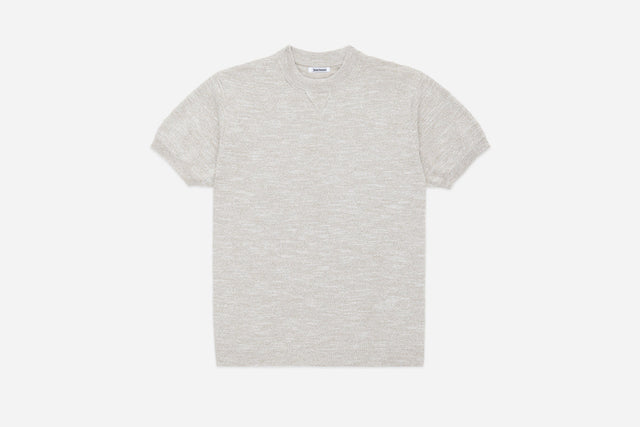 Knit T-Shirt - Natural Marled Yarn | 3sixteen