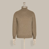 Cashmere Roll Neck Sweater In Natural