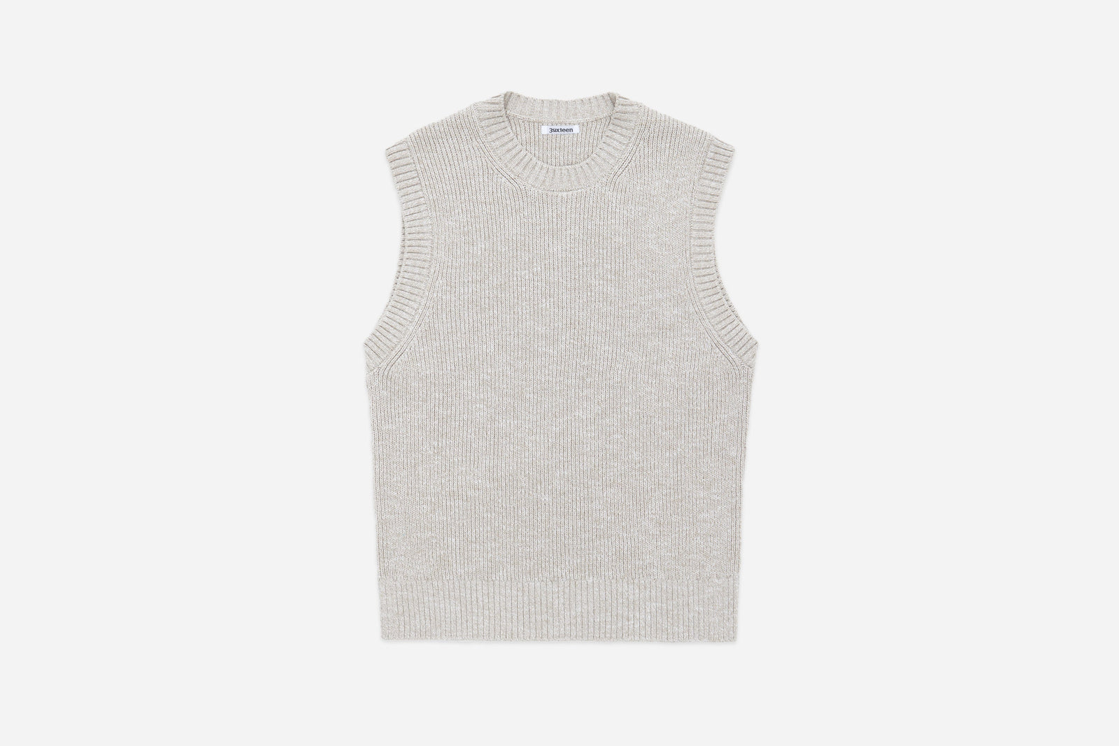 Sweater Vest Natural Marled Yarn