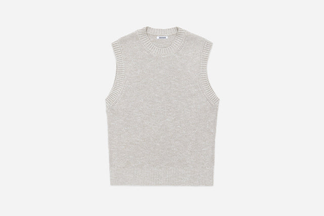Sweater Vest Natural Marled Yarn 3sixteen