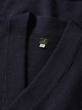 Navy Anatomica Wool V Neck Sweater