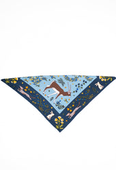 Navy Antelope Silk Bandana