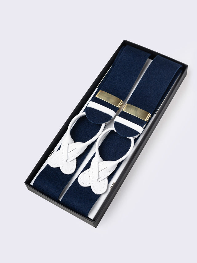 Navy Boxcloth Braces
