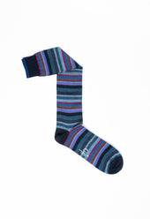 Striped Merino Wool Over The Calf Socks