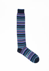 Striped Merino Wool Over The Calf Socks