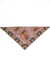 Navy and Brown Tiger Silk Bandana