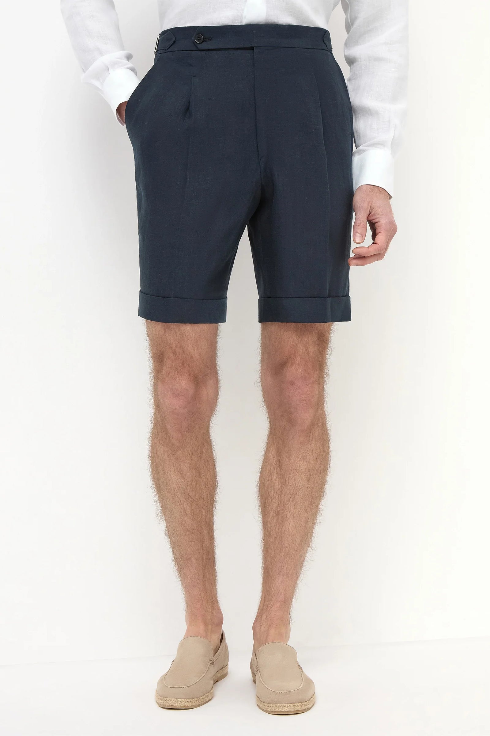 Linen Shorts Made In Italy