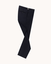 Single Pleat Trouser - Navy Tropical Wool