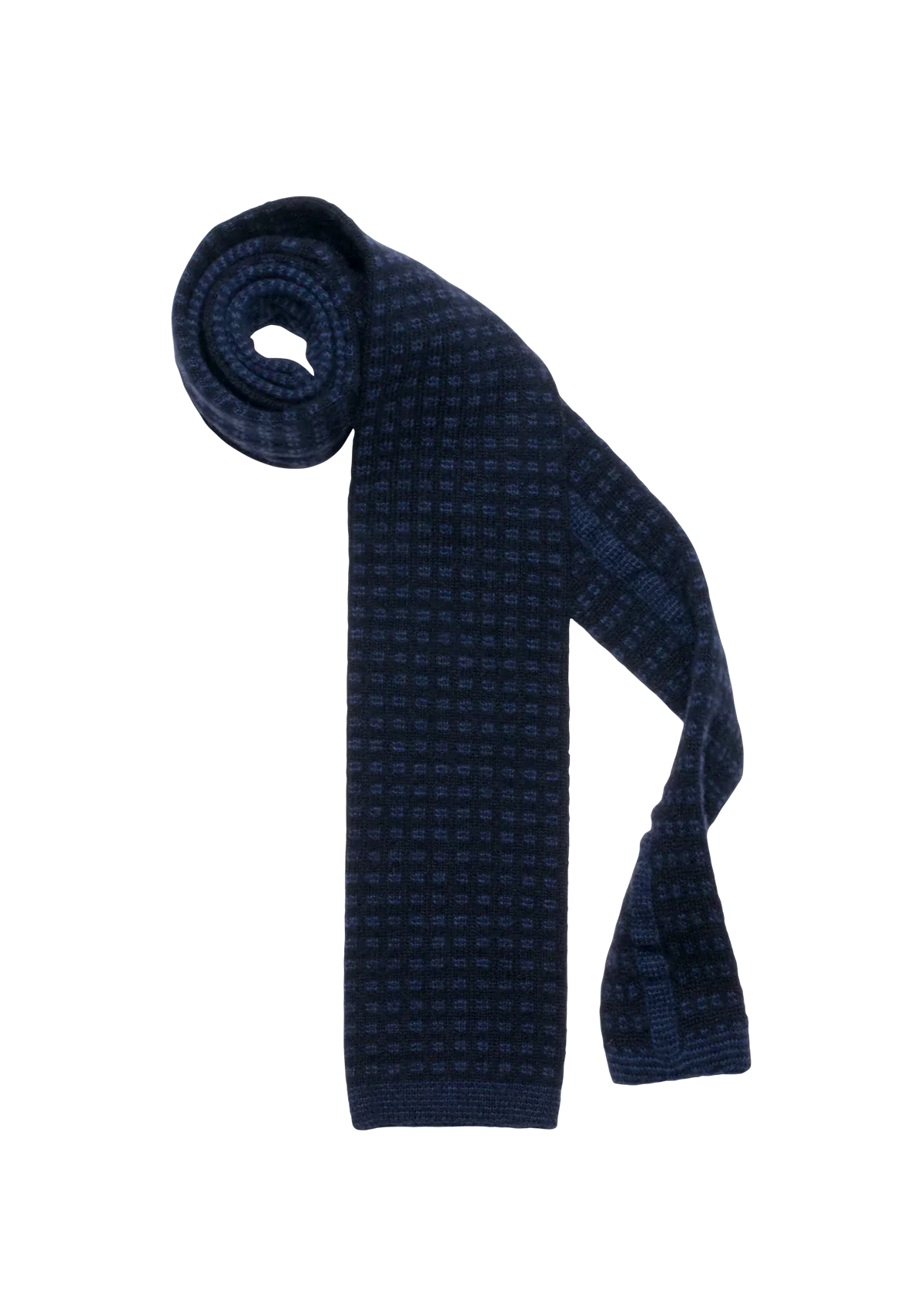 Blue Blue Wool Maglia Tie Pattern 7