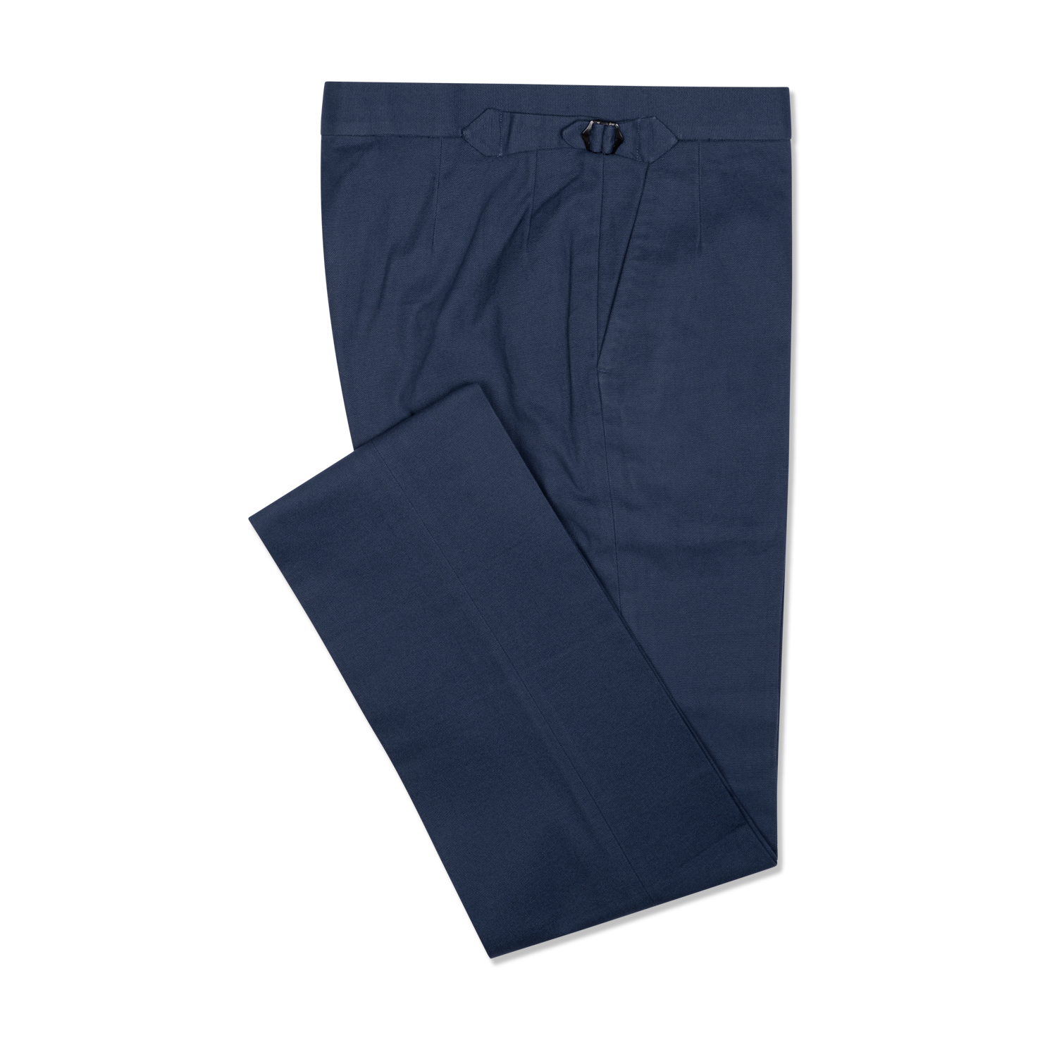 Flat Front Trousers In Canvas