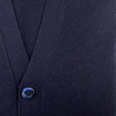 Cashmere Sleeveless Cardigan In Blue