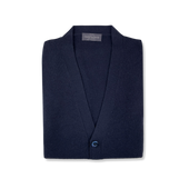 Cashmere Sleeveless Cardigan In Blue