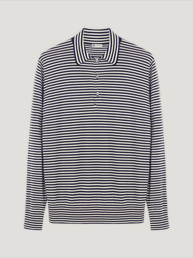 Navy/Ecru Riviera 3 Button Polo