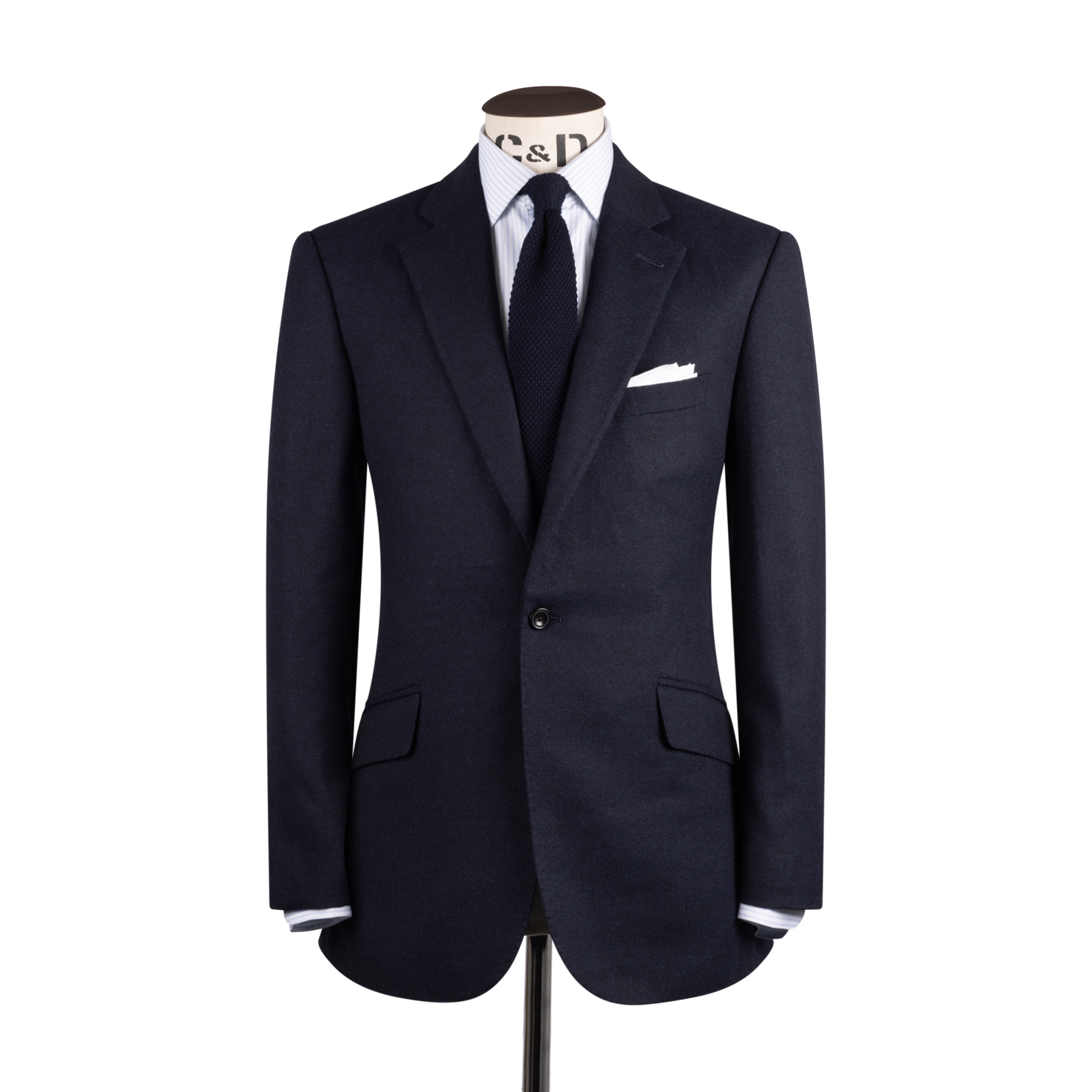 Wool Knitted Tie In Blue
