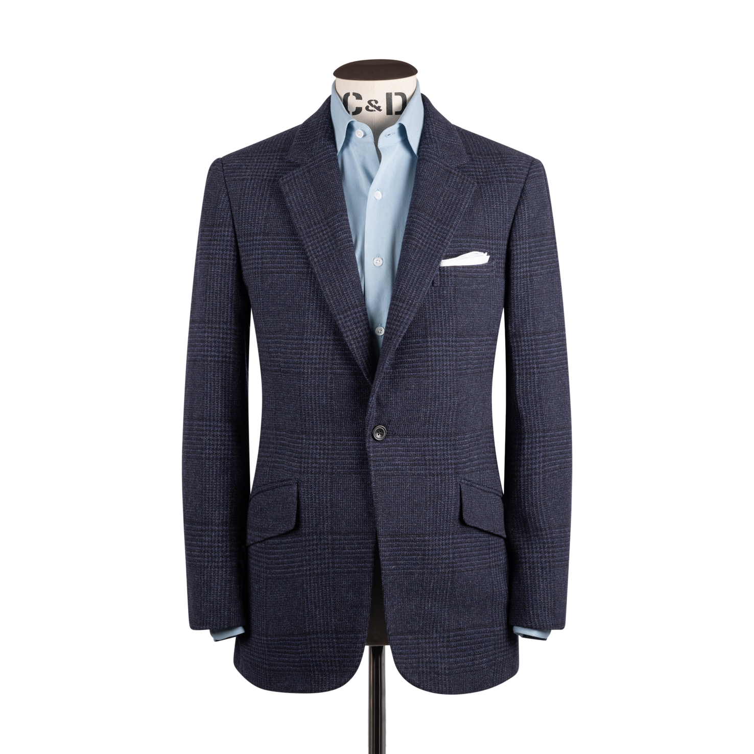 Single Breasted Notch Jacket In Glen Check