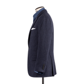 Single Breasted Notch Lapel Jacket In Herringbone