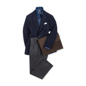 Single Breasted Notch Lapel Jacket In Herringbone