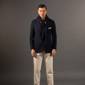 Single Breasted Cardigan Jacket In Herringbone Jersey