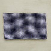 Wool And Silk Houndstooth Neckerchief In Navy