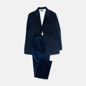 Worker Jacket In Blue Moleskin