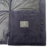 Worker Jacket In Blue Suede