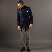 Notch Lapel Jacket In Tweed